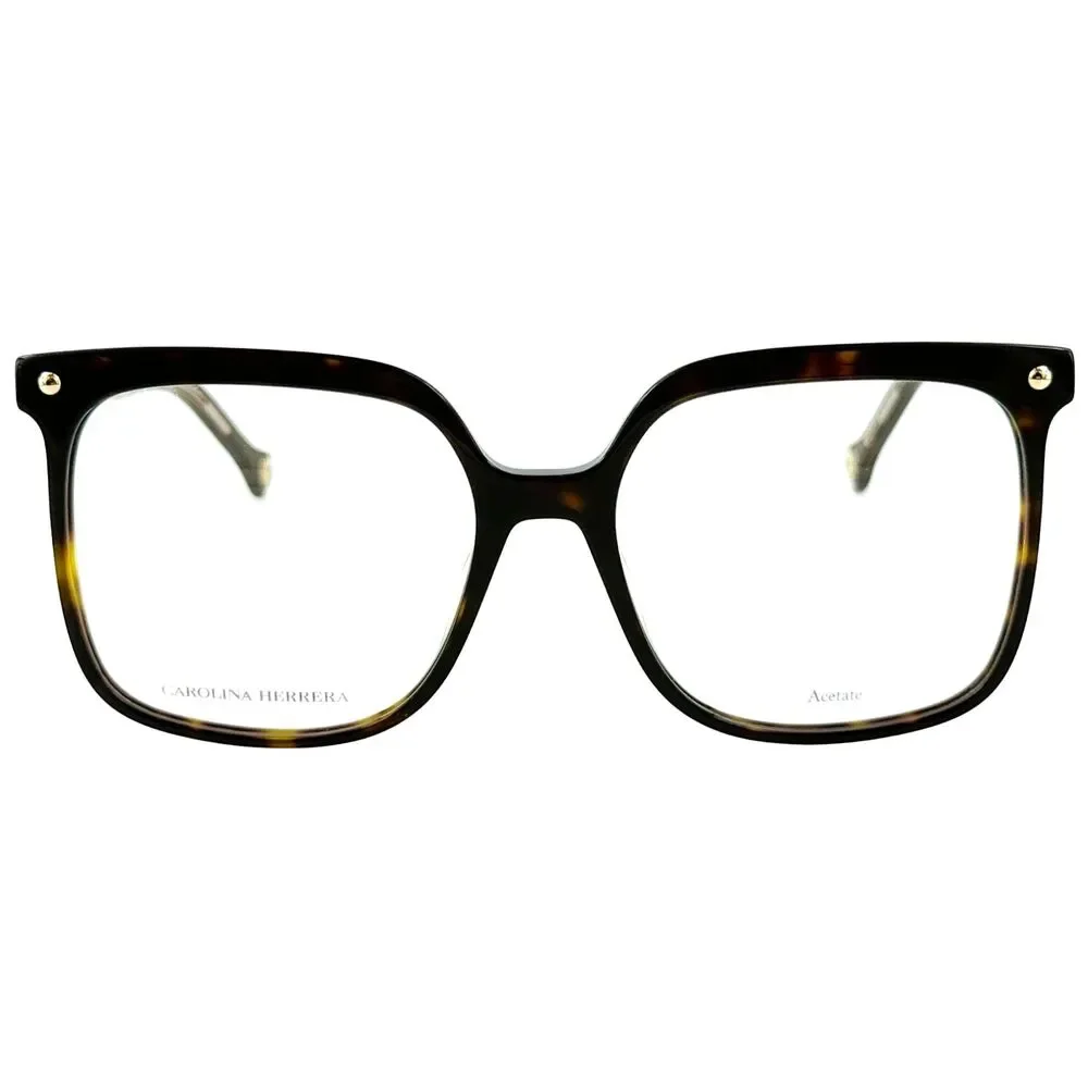 Carolina Herrera CH0011 Womens Plastic Eyeglass Frame 086 Havana 54-17 w Case